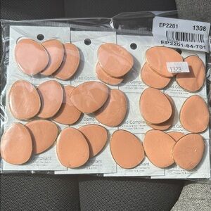 Peach Oval Acrylic Earring Drops with Gold Edge - Multiple Pair Pack 12pk